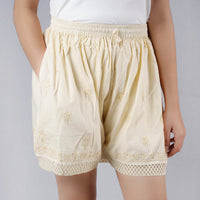 chikankari shorts