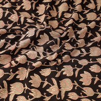 Black - Bagru Block Print Cotton Fabric 12