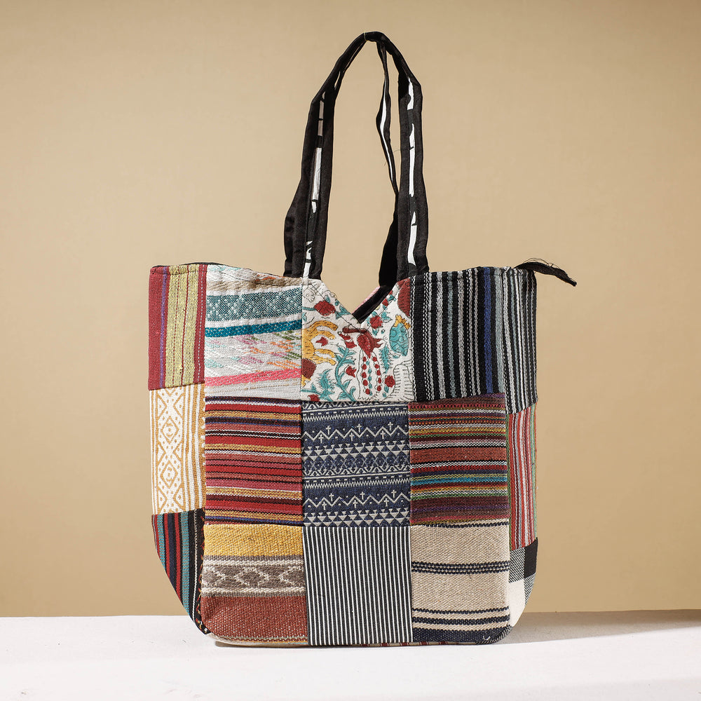 Multicolor - Marudhara Woven Patchwork Hand Bag