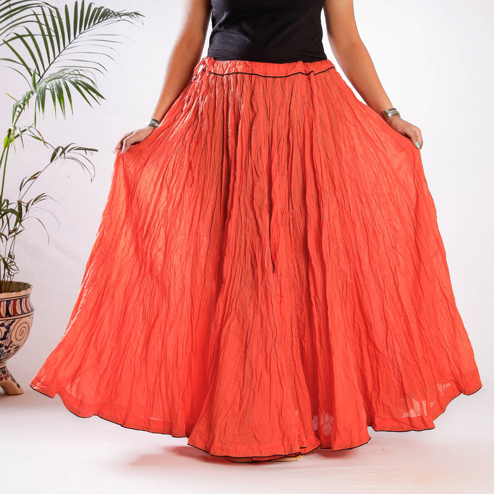 cotton crinkle skirt