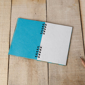 Spiral window notebook (5.5 x 4 in) - handcrafted