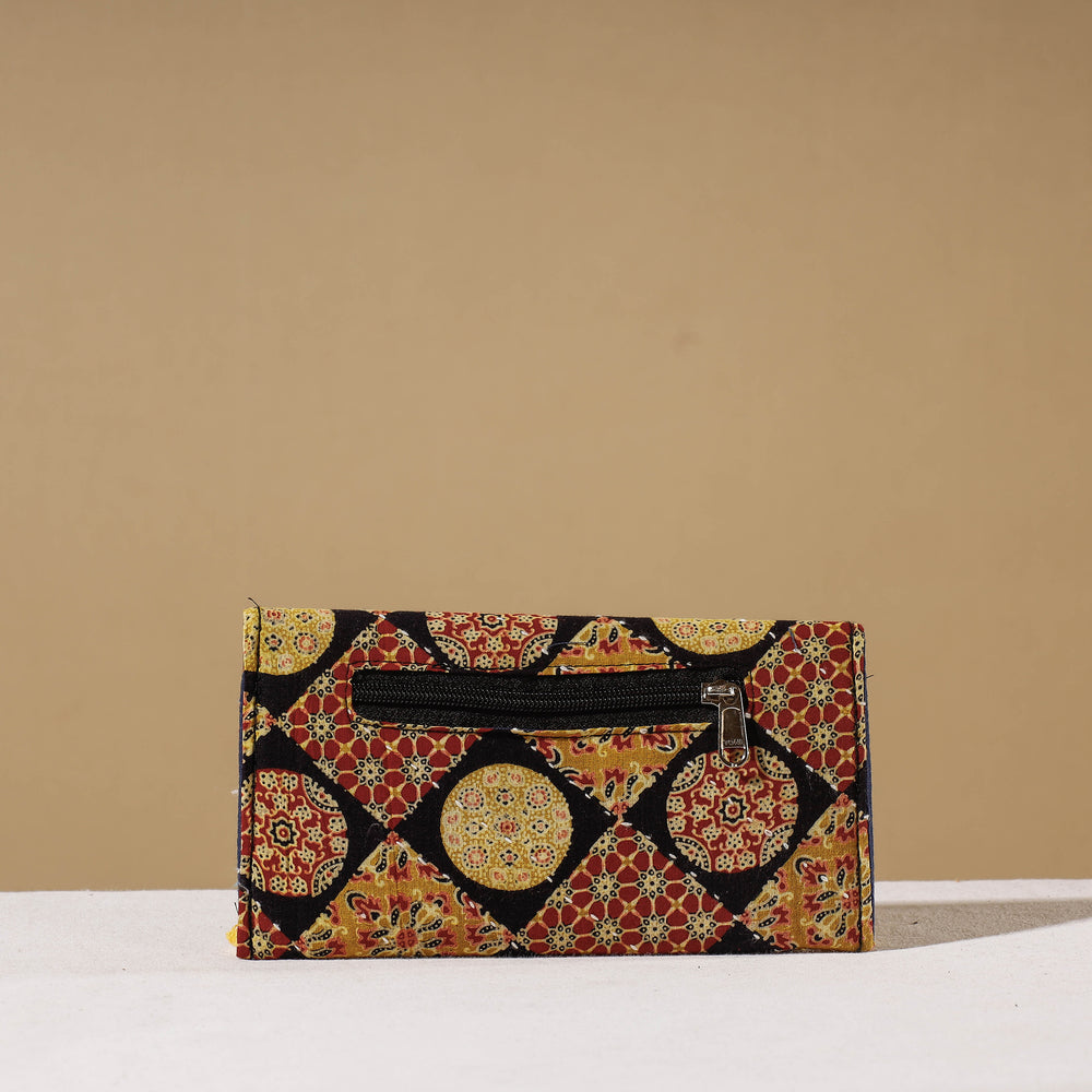 Multicolor - Marudhara Ajrakh Printed Clutch Wallet With Tassels