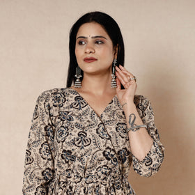 Kalamkari Block Printed Cotton Flared Dress