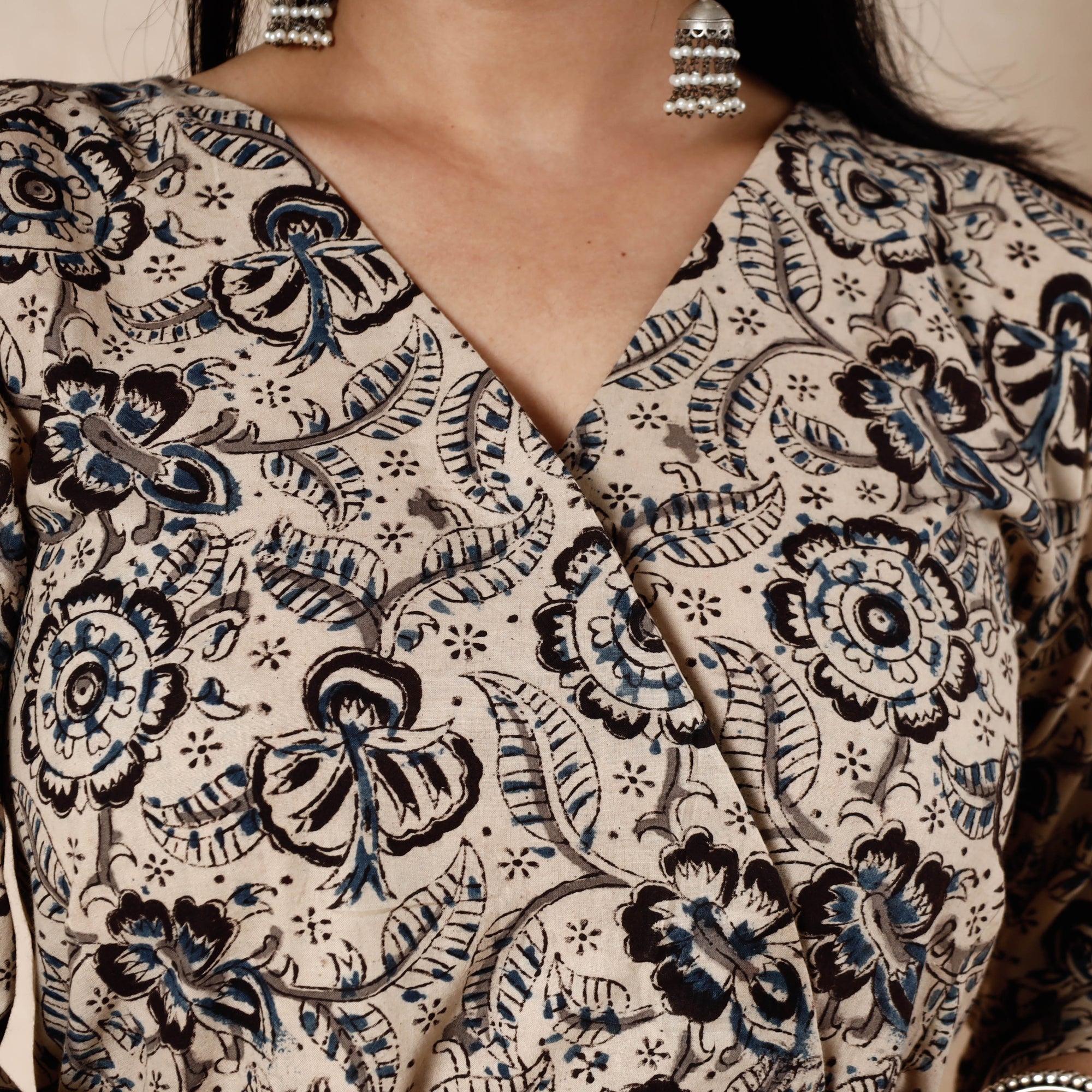 Kalamkari Block Printed Cotton Flared Dress