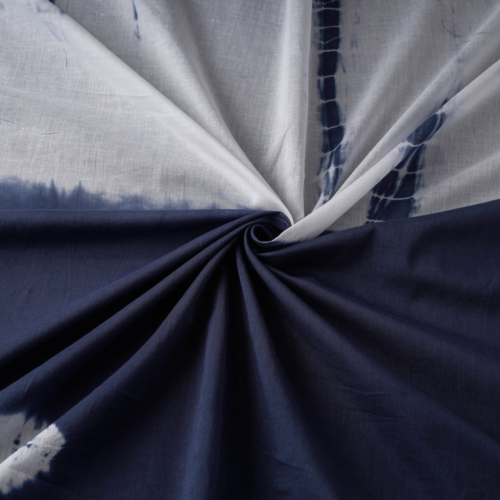 Blue - Shibori Tie-Dye Mul Cotton Fabric