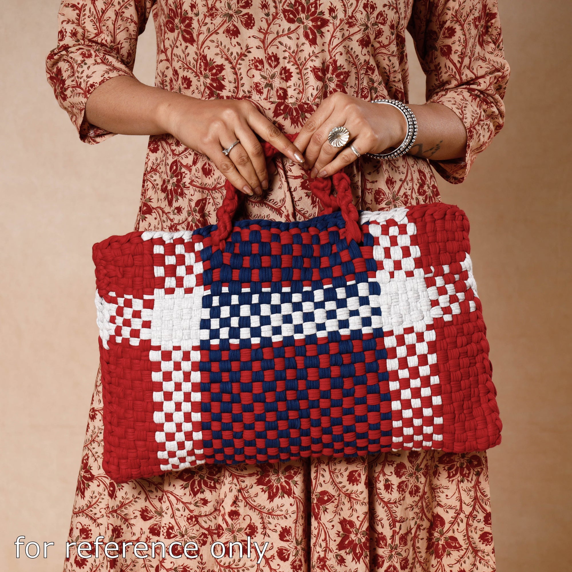  Handwoven Upcycled Cotton Laptop Bag 