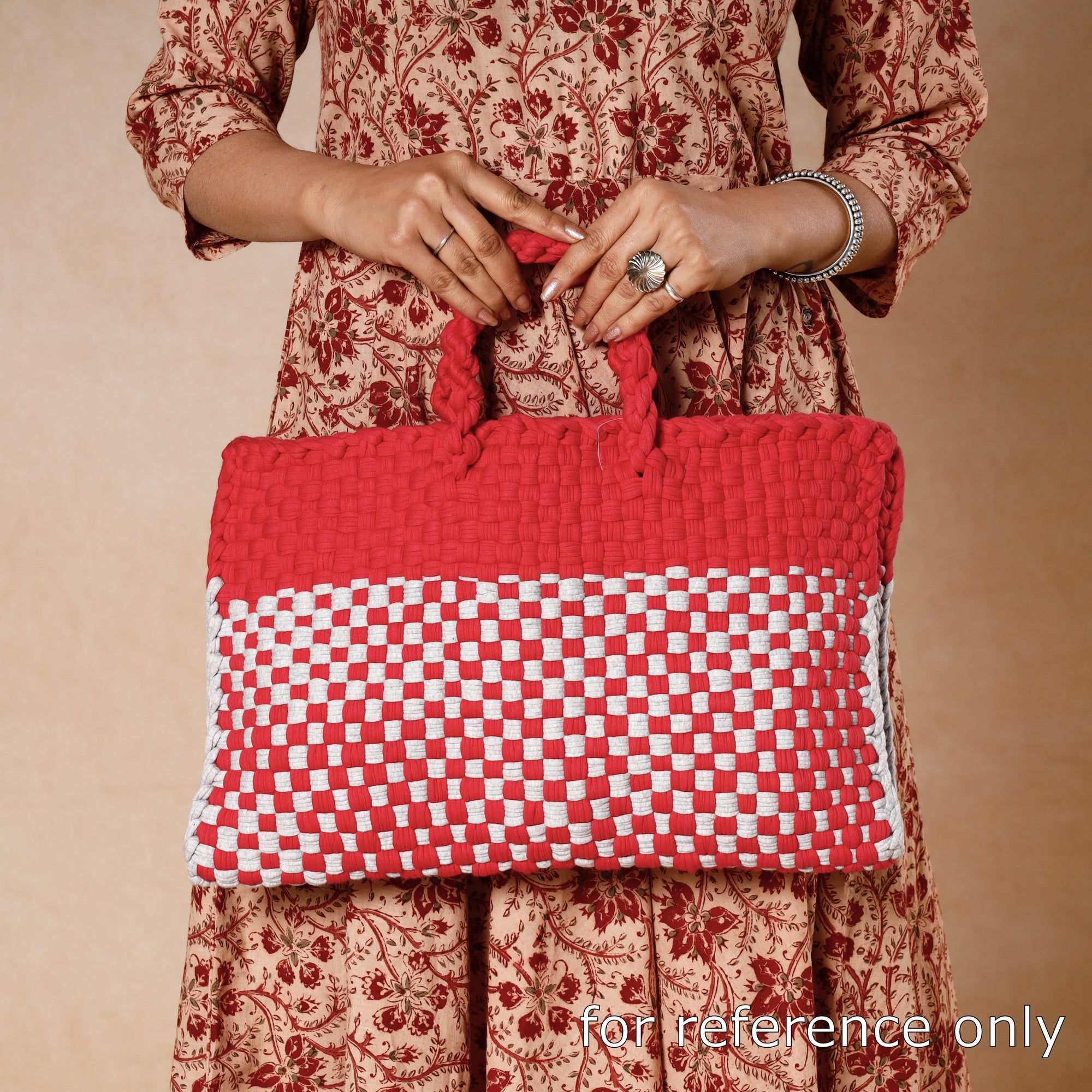  Handwoven Upcycled Cotton Laptop Bag 