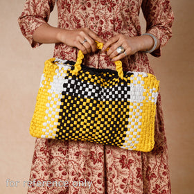  Handwoven Upcycled Cotton Laptop Bag 