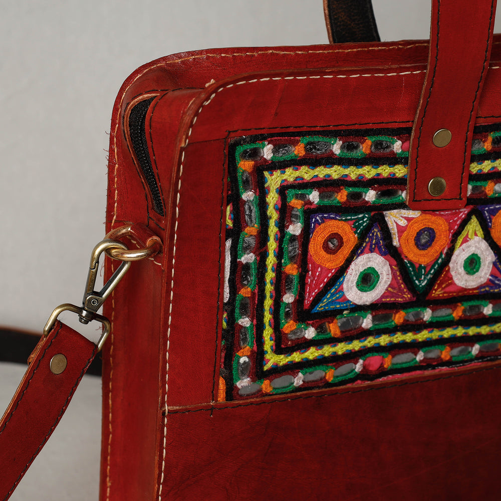 kutch leather laptop bag