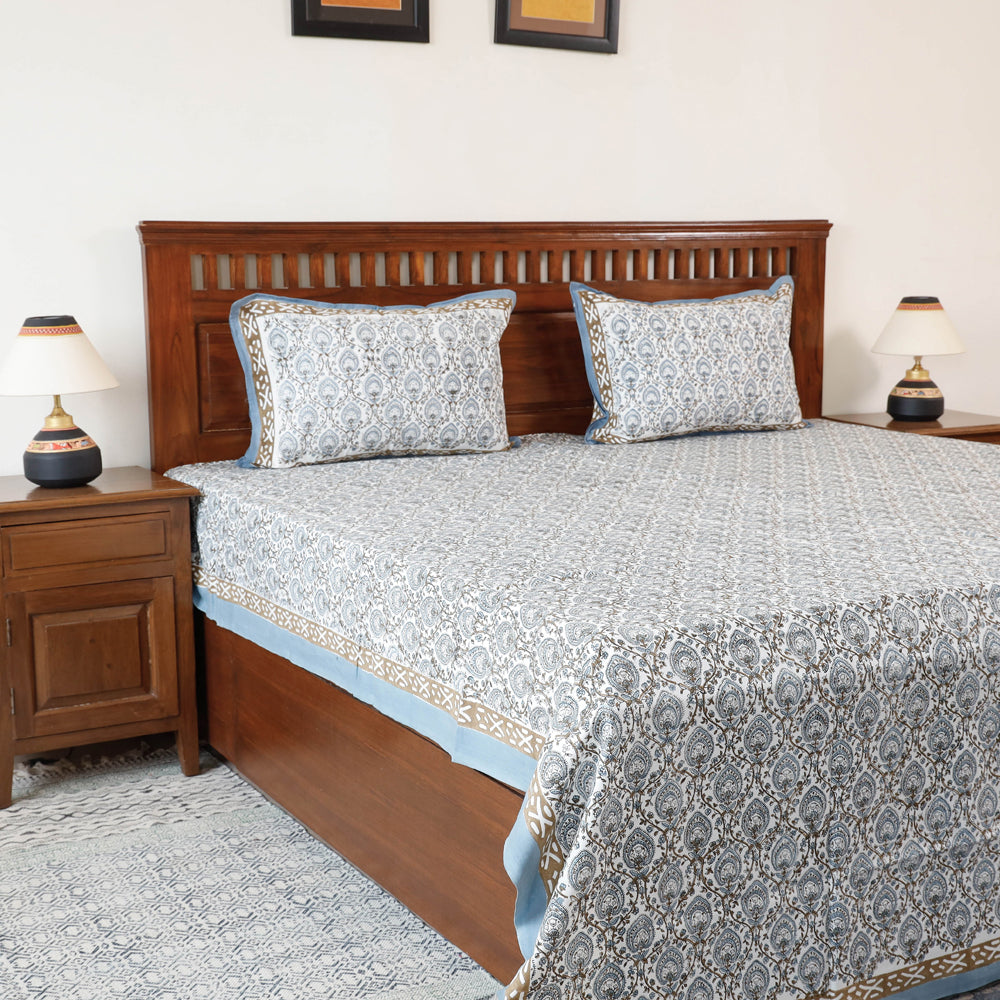 sanganeri double bed cover set