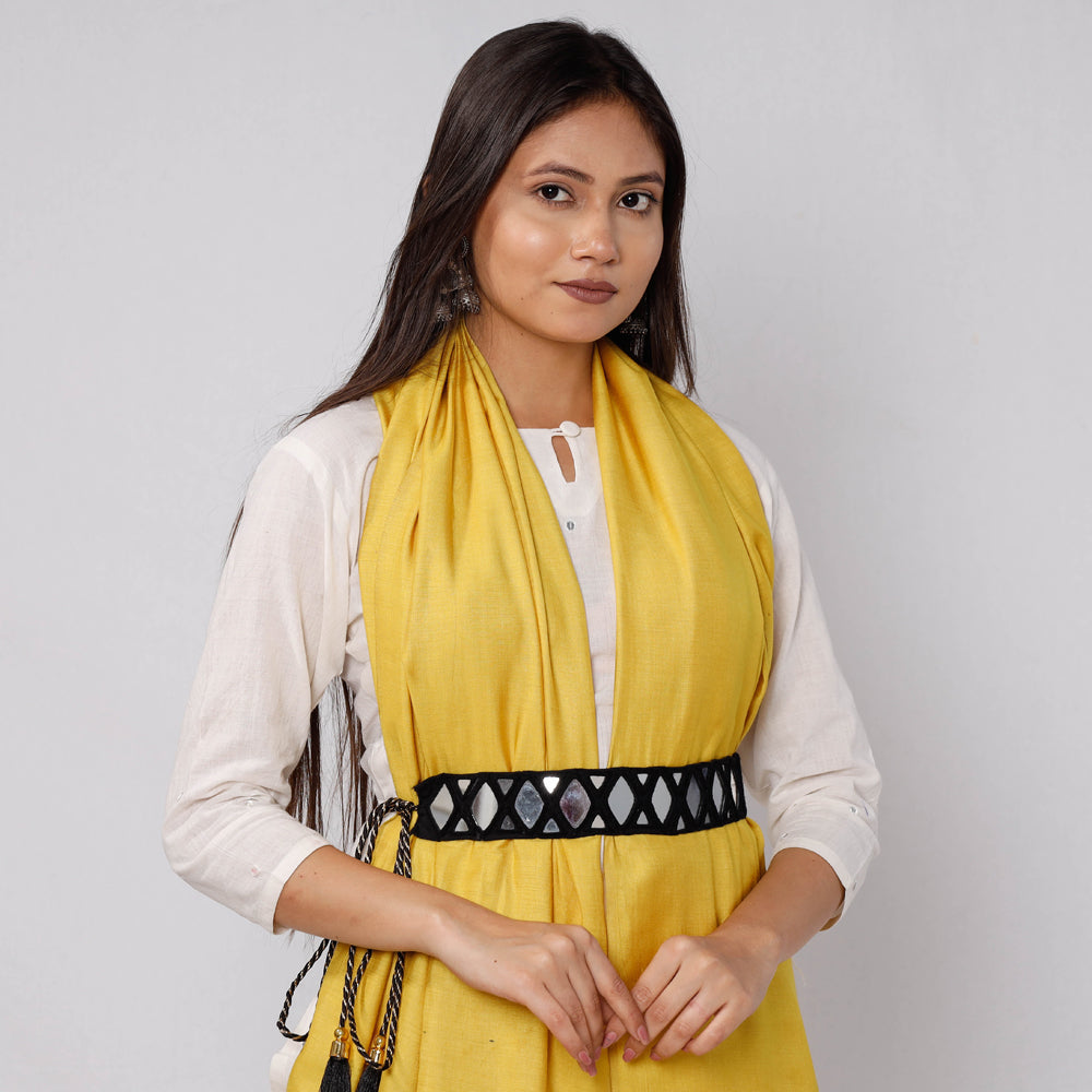  Mirror & Seashell Work Kutch Embroidery Dori Waist Belt / Kamarbandh 