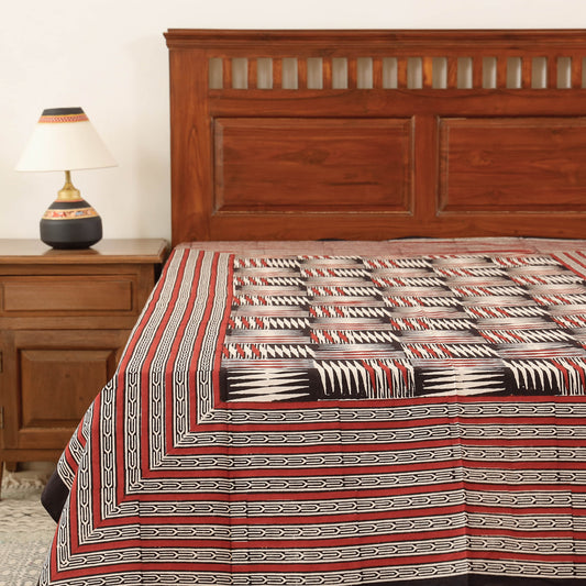 Multicolor - Bagru Block Printing Cotton Single Bed Cover (88 x 58 in)