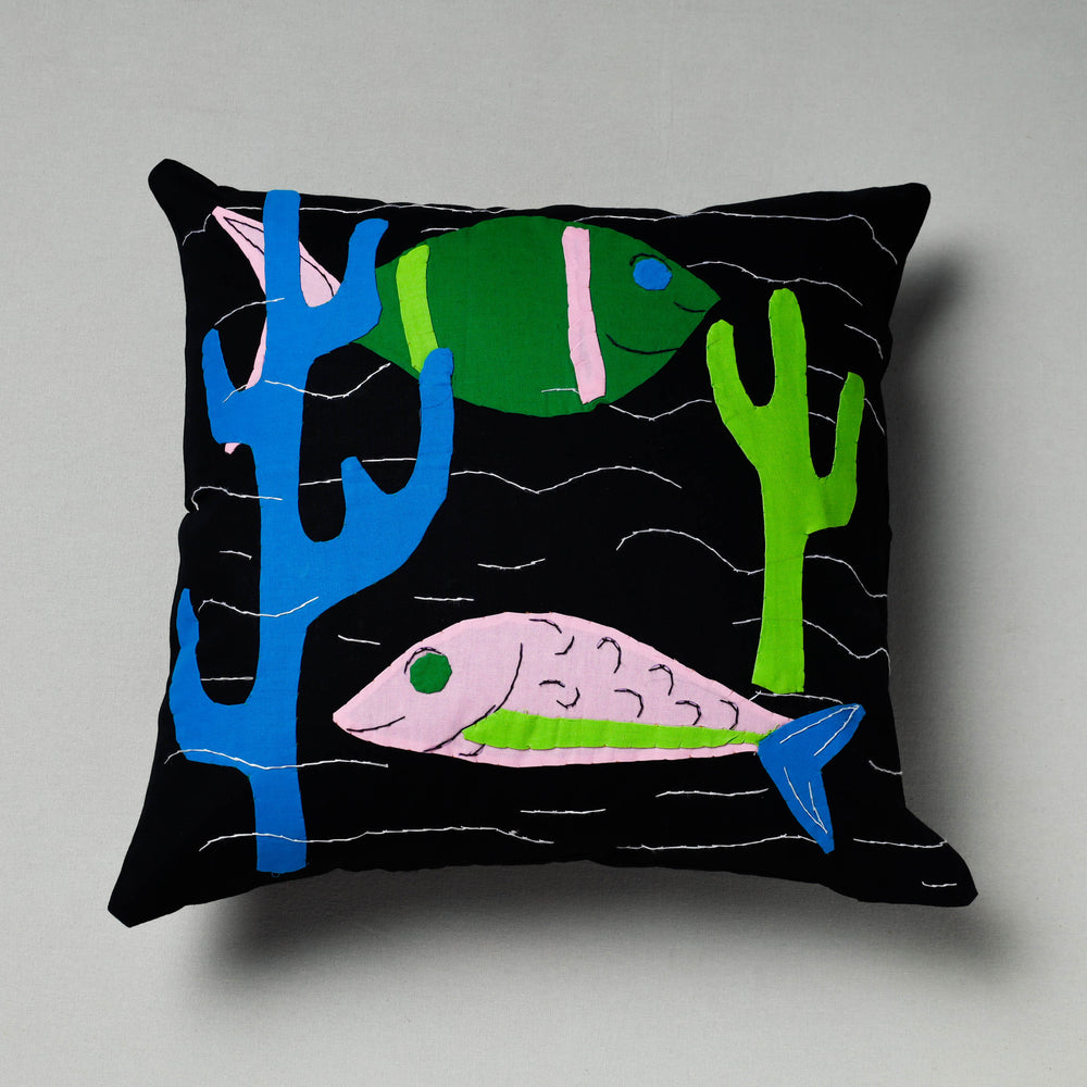 Applique Work Cushion Cover