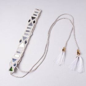  Mirror & Seashell Work Kutch Embroidery Dori Waist Belt / Kamarbandh 