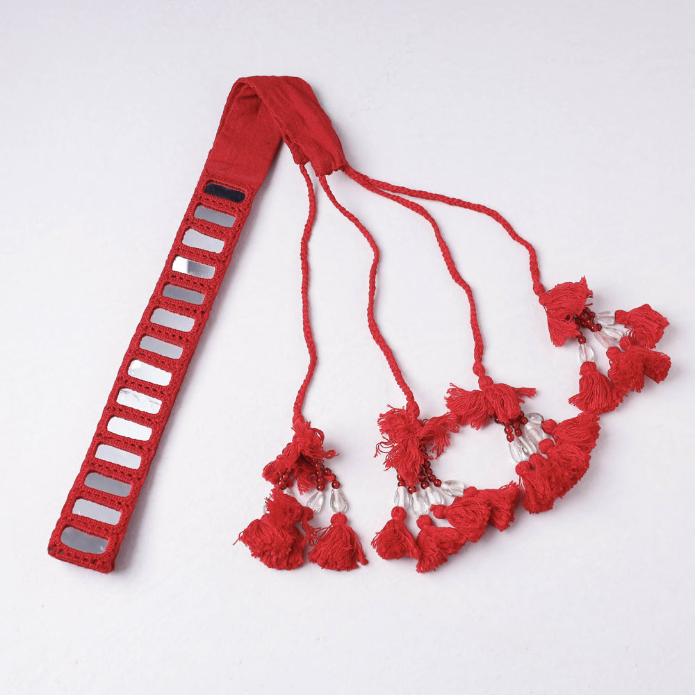  Mirror Work Kutch Embroidery Dori Waist Belt / Kamarbandh 