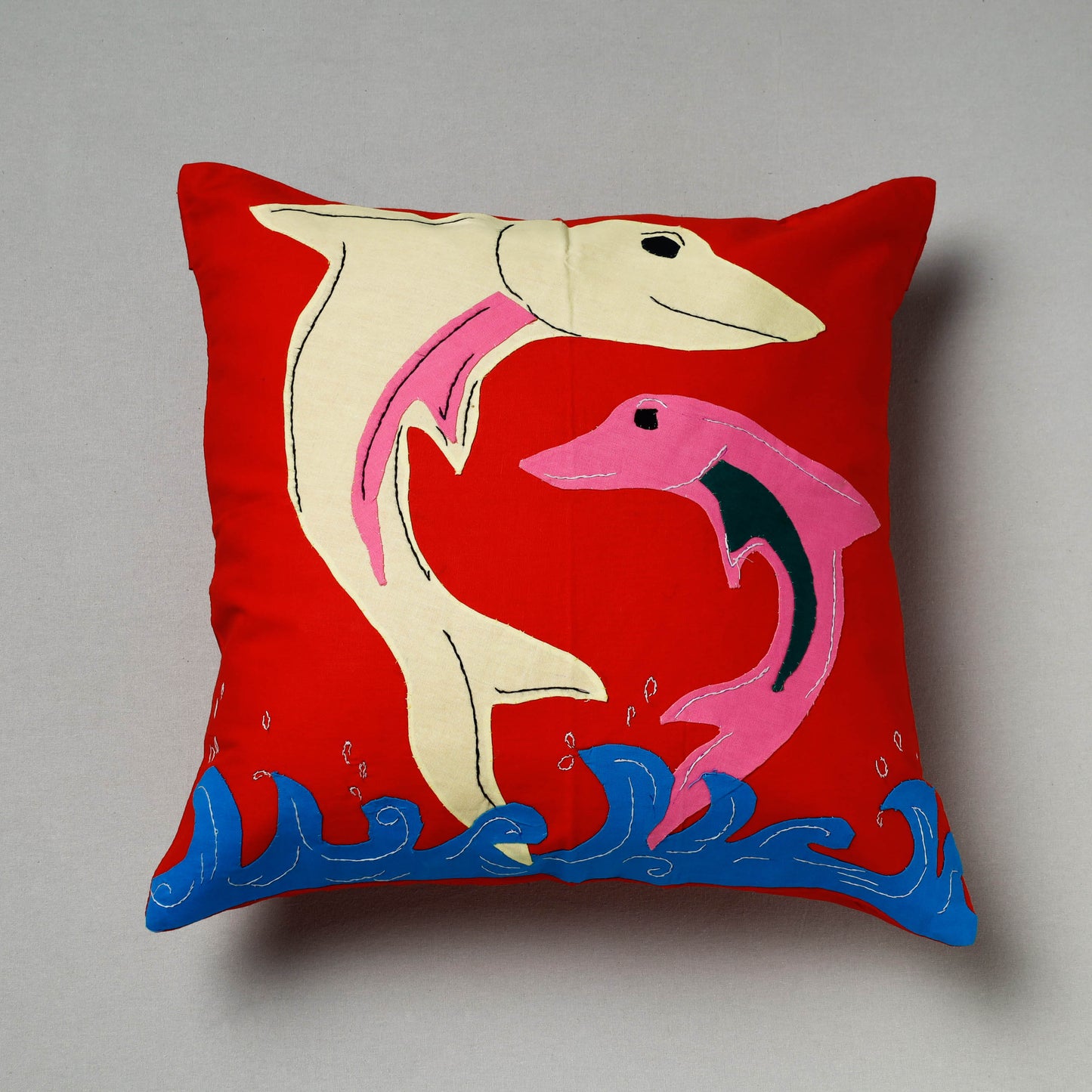 Applique Work Cushion Cover