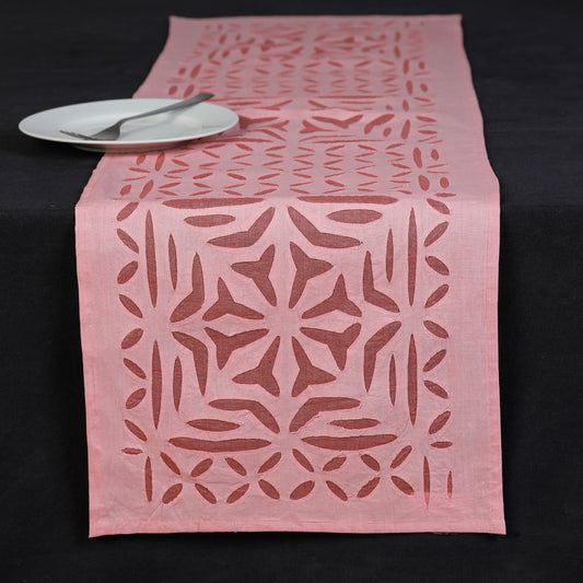 Applique Cutwork Cotton Table Runner (47 x 12.5 in)