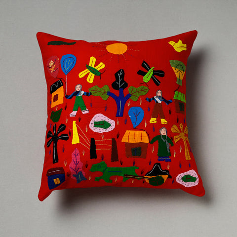 Applique Work Cushion Cover 