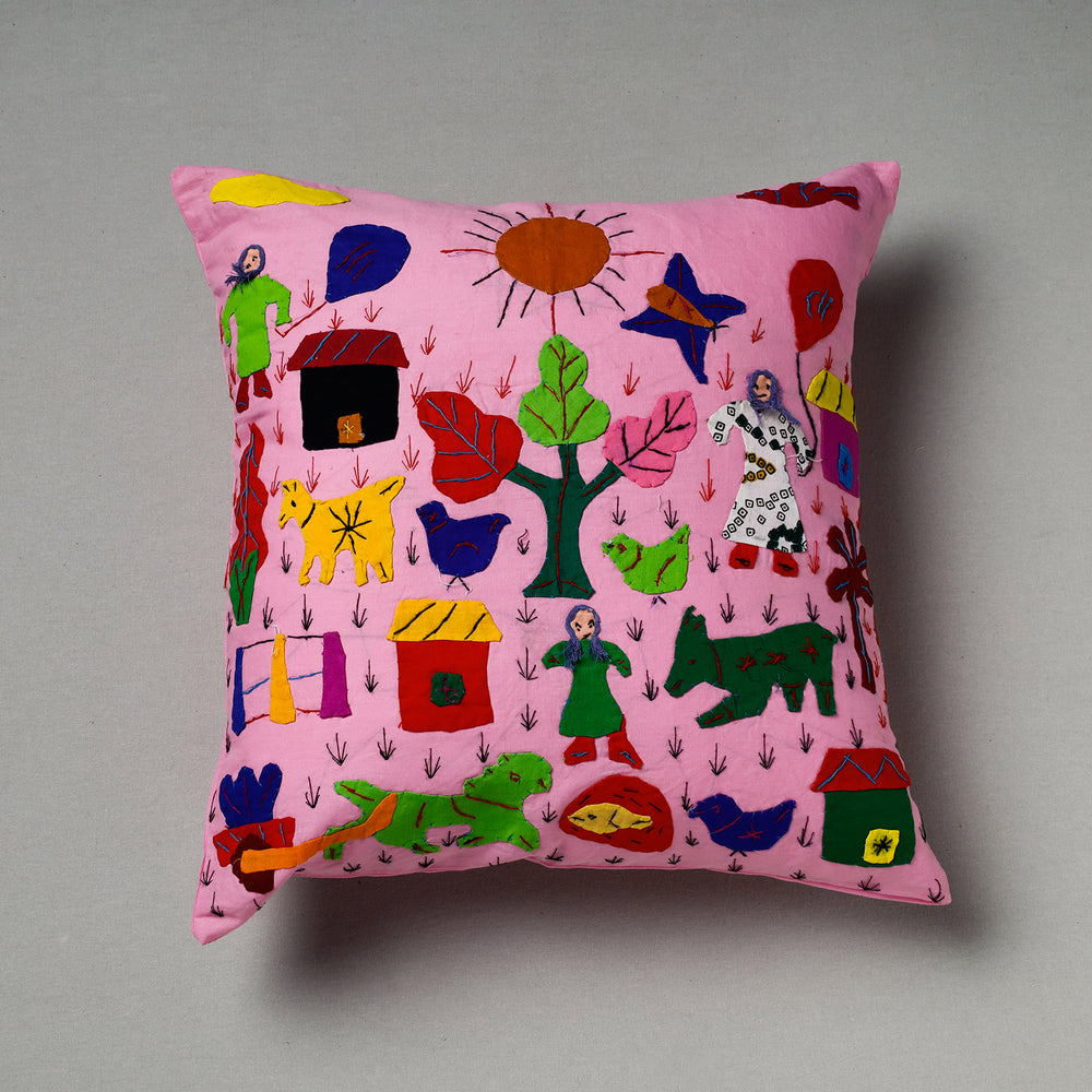 Applique Work Cushion Cover