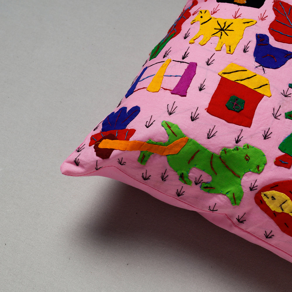 Applique Work Cushion Cover