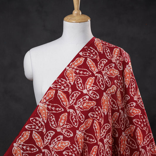 Red - Hand Batik Printed Cotton Fabric