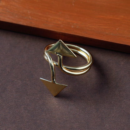 Brass Metal Handcrafted Ring (Adjustable)