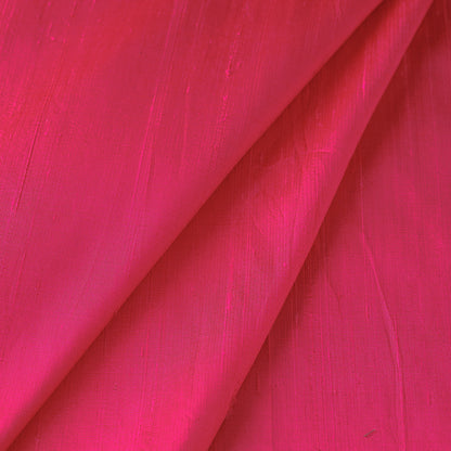 Pink - Handloom Pure Silk Dupion Fabric from Andhra Pradesh