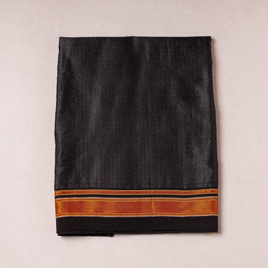 Black - Karnataka Khun Weave Cotton Precut Fabric (1.6 meter)