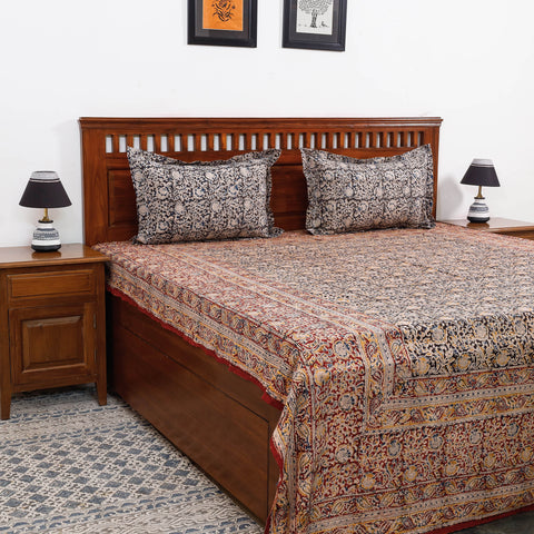 kalamkari double bed cover set