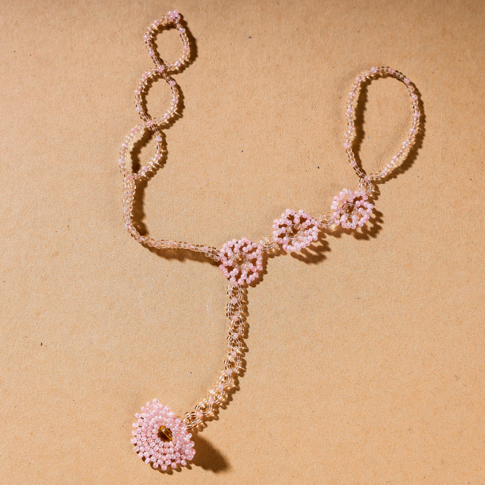 Hapur Flower Beadwork Ring Bracelet by Aagaz