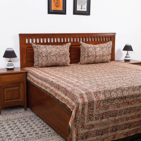 kalamkari double bed cover set