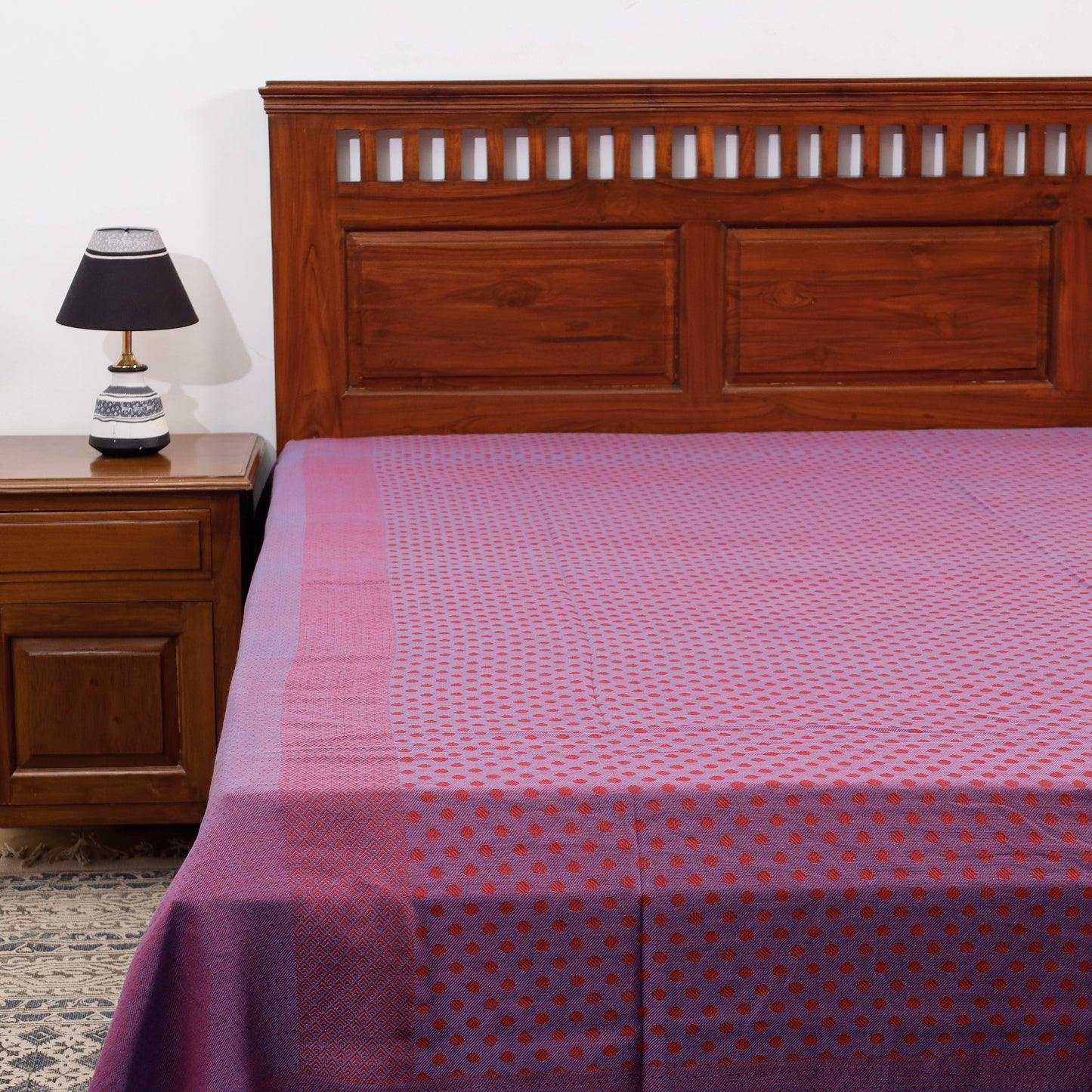 plain double bed cover