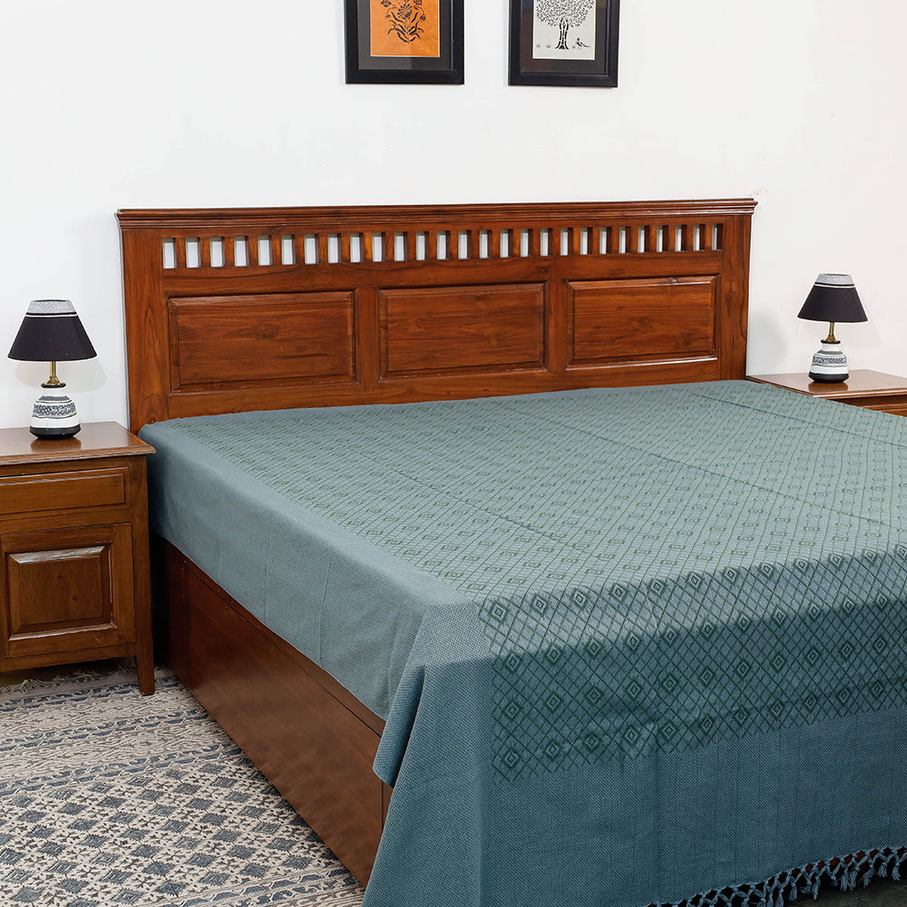 plain double bed cover