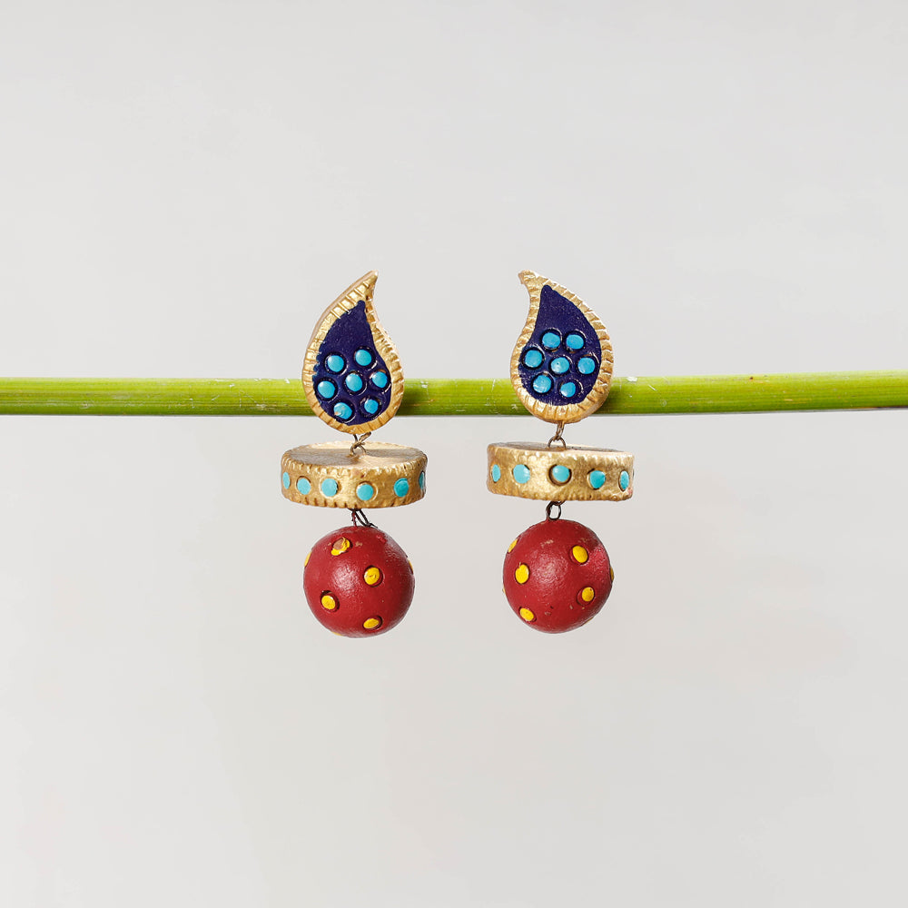 Bishnupur Handpainted Terracotta Earrings
