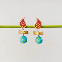 Bishnupur Handpainted Terracotta Earrings
