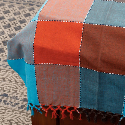 Multicolor - Pure Cotton Handloom Single Bed Cover from Bijnor by Nizam (91 x 61 in)