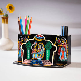 Multicolor Tikuli Art Handpainted Wooden Kitchen Tool Holder