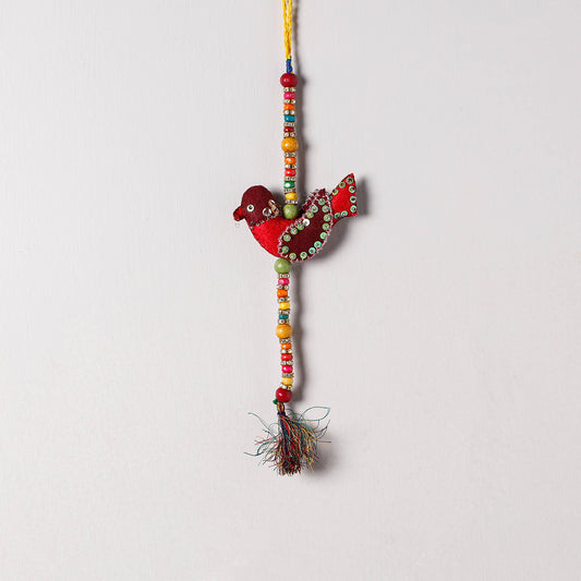Bird - Handmade Felt & Beadwork Wall Hanging