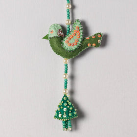  Buy Bird - Handmade Felt & Beadwork Wall Hanging 