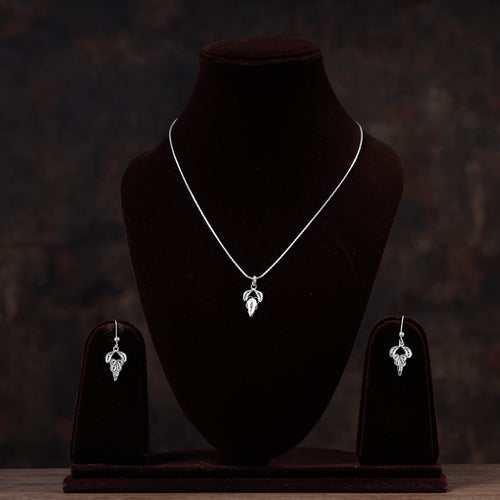 filigree silver necklace set