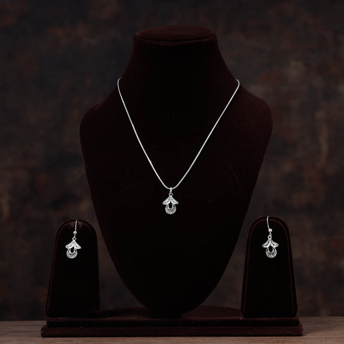 filigree silver necklace set