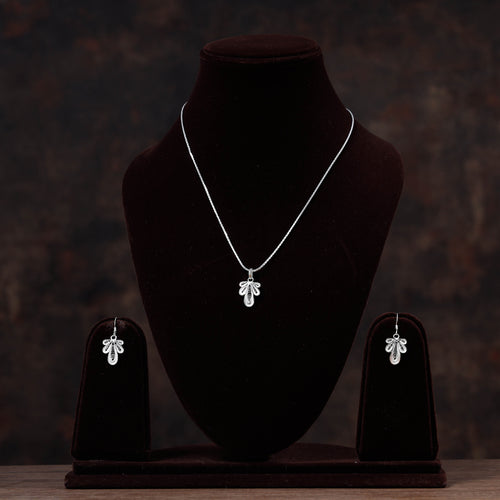 filigree silver necklace set