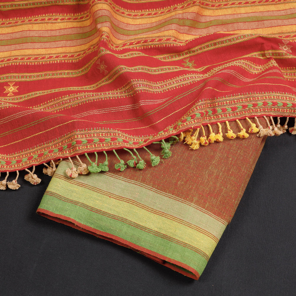 2pc Kutch Bhujodi Weaving Handloom Fine Cotton Suit Material Set ...