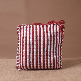  Handwoven Upcycled Cotton Cushion Cover Online at iTokri.com