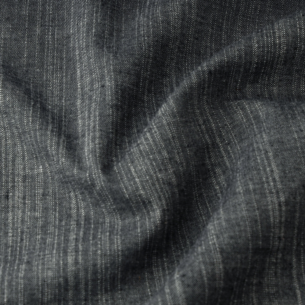 Black Jhiri Pure Handloom Cotton Fabric