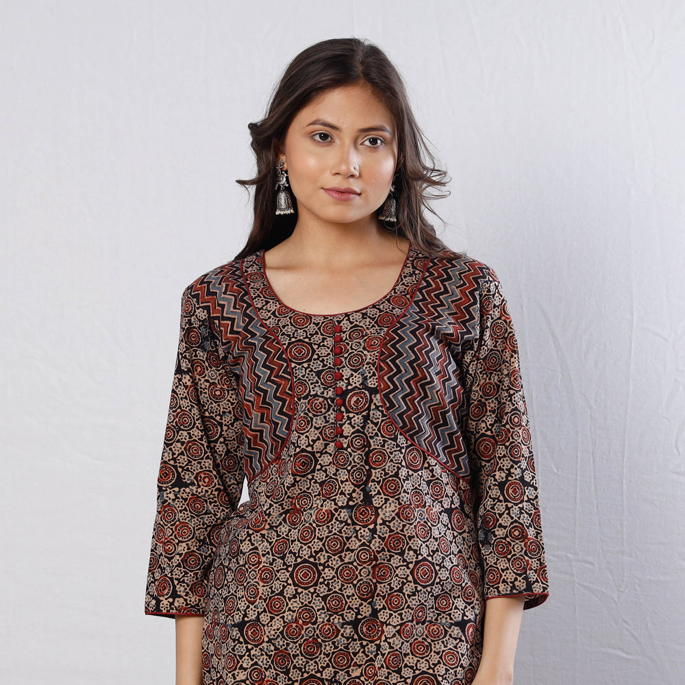 Ajrakh Block Printed Kurta