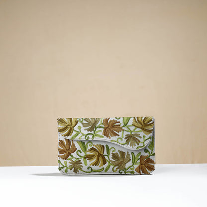 Original Chain Stitch Embroidery Leather Wallet