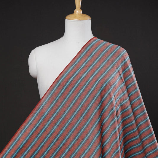 Multicolor - Baragaon Pre Washed Handloom Striped Cotton Fabric
