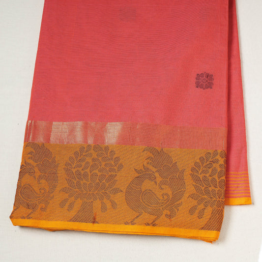 Pink - Kanchipuram Cotton Fabric with One Side Thread Border