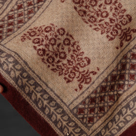  Bagh Block Printed Natural Dyed Woolen Muffler (61 in) 